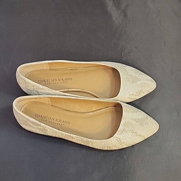 CHRISTIAN SIRIANO SNAKESKIN DESIGN SLIP ON WOMEN"S FLAT - Picture 5 of 15